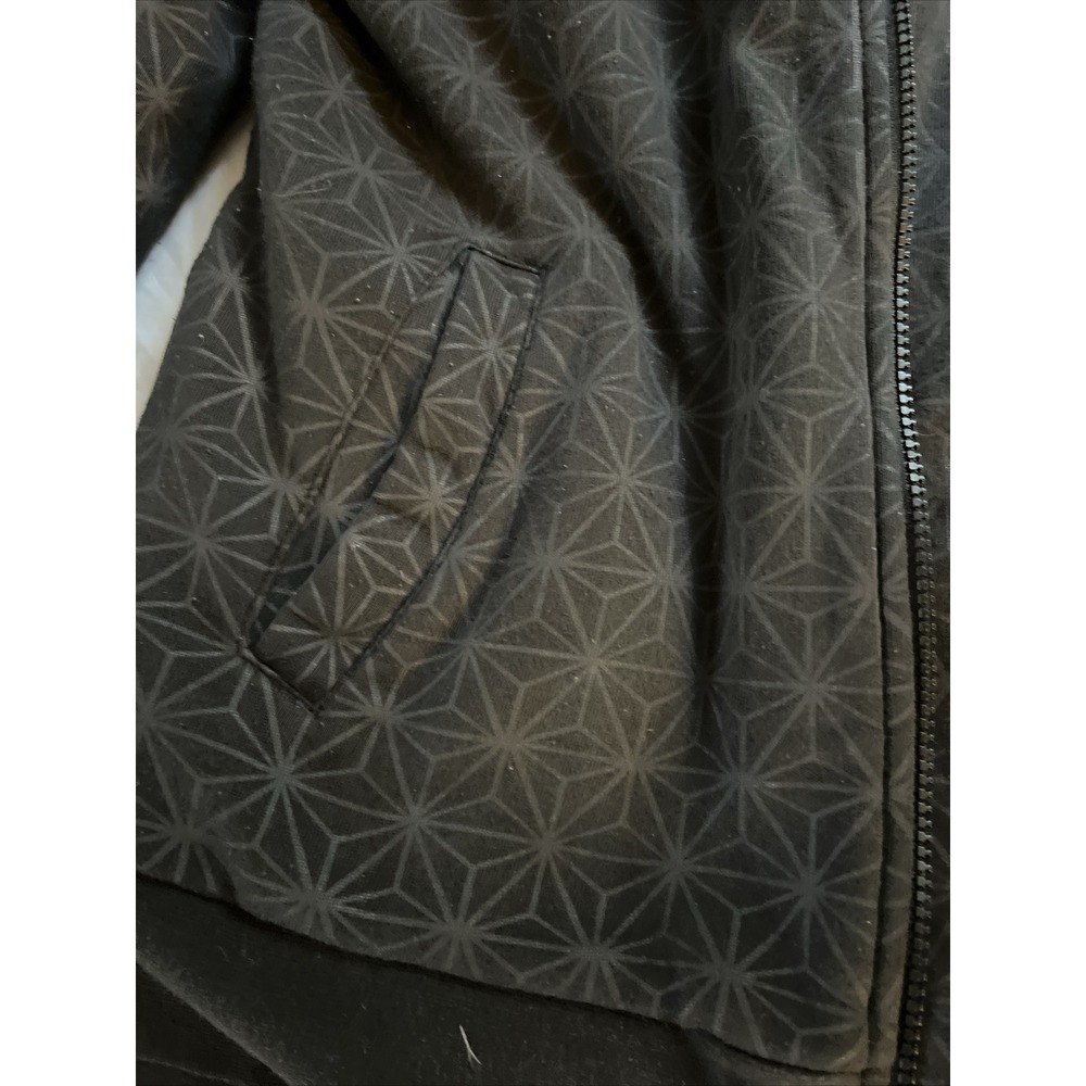 The North Face Womens Heavy Reversible‎ Sweatshirt Jacket L Plush Black Spring - Picture 4 of 6